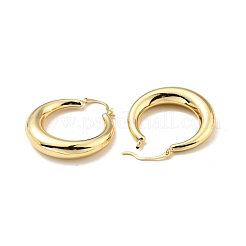 Массивные серьги-кольца из латуни с реечным покрытием для женщин EJEW-G288-35A-G