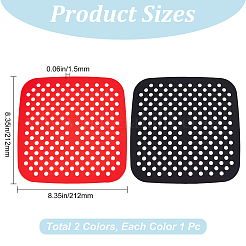 2 шт. 2-х цветные многоразовые силиконовые сетчатые коврики-подкладки AJEW-GF0006-33