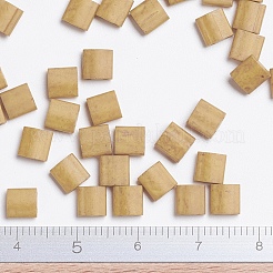 MIYUKIティラビーズ  日本製シードビーズ  2穴  （tl2312)マット不透明マスタード  5x5x1.9mm  穴：0.8mm  約1180個/100g&nbsp;SEED-J020-TL2312