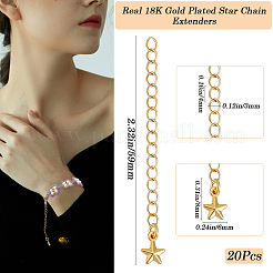 20 шт. латунные концы с цепями&nbsp;FIND-BBC0003-73C