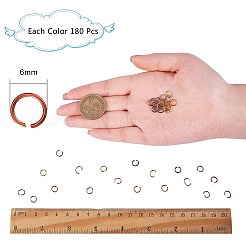 Цветы 6 алюминиевая проволока открыты кольца прыжок ALUM-JP0001-01D