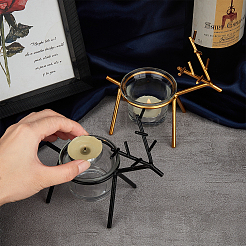 2 набор двухцветных железных подсвечников&nbsp;DJEW-GA0001-13