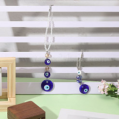 2 pendentif décoratif en verre fait à la main&nbsp;HJEW-GL0001-28