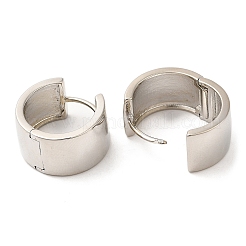 Латунные простые толстые серьги-кольца с покрытием стойки EJEW-R152-03P