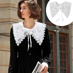 2 шт. 2-х стилевых полиэстеровых кружевных воротников AJEW-GA0008-50