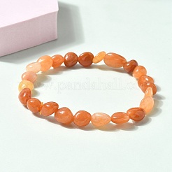 Браслеты из натуральных красных бусин авантюрина для мужчин и женщин&nbsp;LS-BJEW-I320-01A