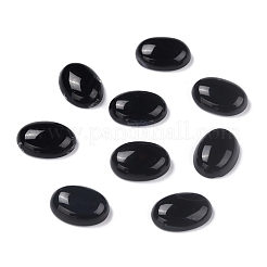 Ovale natürlich gefärbte und erhitzte schwarze Achat-Cabochons&nbsp;X-G-K020-18x13mm-01