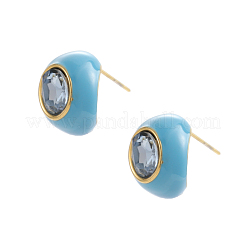 Pendientes redondos de acero inoxidable 304&nbsp;EJEW-OY011-83G