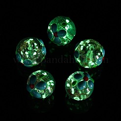 Светящиеся бусины лэмпворк из золота и песка ручной работы&nbsp;LAMP-N035-04A