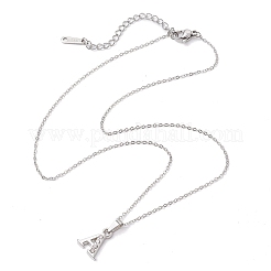 Ожерелья с подвесками в виде букв из сплава со стразами NJEW-JN04886