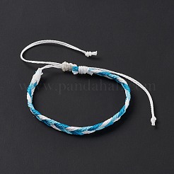 3 шт. 3 стильных браслета из натуральной раковины и плетеных стеклянных бусин&nbsp;BJEW-B065-07B