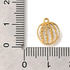ステンレスペンダント201個  フルーツのチャーム  スイカ  12x10x1mm  穴：1.2mm&nbsp;STAS-R136-01G-01