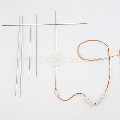 Иглы для бисероплетения из нержавеющей стали с большим ушком SENE-PW0013-02R