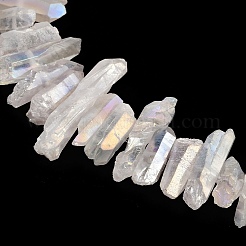 Натуральный кристалл кварца точки бусины нити G-K181-B28
