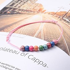 Регулируемые браслеты Корейские парафинированные полиэфирным кордом BJEW-JB05482