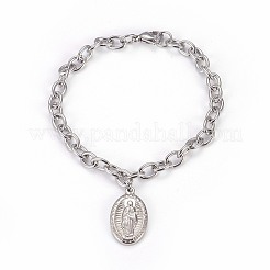 Bracelets à breloques en acier inoxydable 304 résistant au ternissement&nbsp;BJEW-O169-02