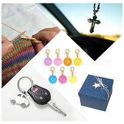 Плоские круглые маркеры для пуговиц HJEW-AB00270