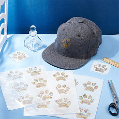 Hotfix-Strass aus Glas mit Pfotenabdruck&nbsp;DIY-WH0453-71B-02