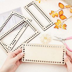 Дно деревянной корзины из тополя DIY-WH0184-19