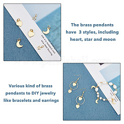 24шт 3 латунные подвески&nbsp;KK-FH0005-04