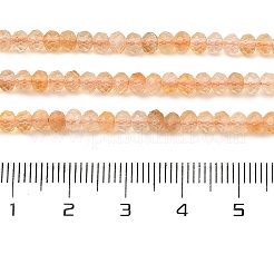 Природный желтый кварц нитей бисера G-K376-B11-02