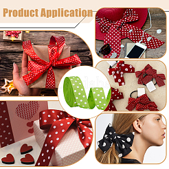 Лента из полиэстера в крупный горошек&nbsp;OCOR-WH0112-002B