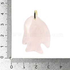 Geschnitzte Anhänger aus natürlichem Rosenquarz&nbsp;G-G460-01G-07