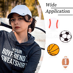 Набор для изготовления акриловых висячих сережек на тему спортивного мяча своими руками&nbsp;DIY-TA0009-19