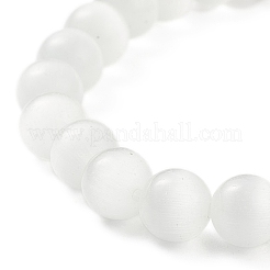 Set di braccialetti elastici con perline rotonde a occhio di gatto e pietre preziose miste naturali e sintetiche da 7 pezzo&nbsp;BJEW-JB08925