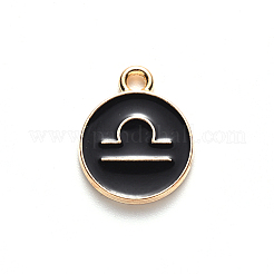 Pendente smaltati in lega&nbsp;LS-ENAM-S124-01B-08K