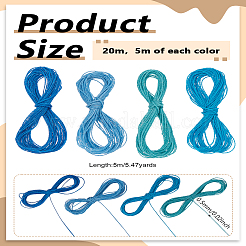 20м шнуров из вощеной хлопковой нити 4 цветов YC-LP0001-03B