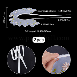 Отстегивающиеся женские накладные воротники из органзы AJEW-WH0348-50