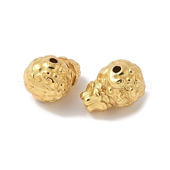 Матовый золотой цвет 925 стерлинговое серебро 3 отверстия бусины гуру STER-R014-08G
