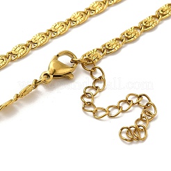 Ионное покрытие(ip) 304 нержавеющая сталь lumachina цепи ожерелья&nbsp;NJEW-C060-01A-G