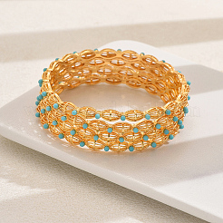 4шт роскошный овальный браслет из цинкового сплава&nbsp;XX0385-1