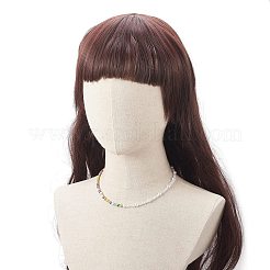 Ожерелья из бисера и бисера из абс-пластика для женщин NJEW-JN04264