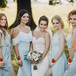 4 шт. шелковые искусственные розы для запястья&nbsp;AJEW-CP0008-46