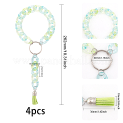4шт брелок на запястье акриловый панцирный брелок-браслет KEYC-CA0001-38