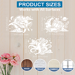 1 набор трафаретов для рисования морских животных DIY-MA0004-85