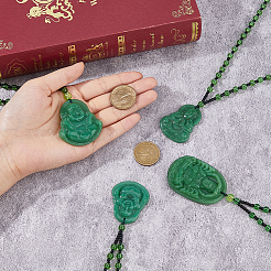 4 шт. 4 стиля стеклянных подвесок ожерелья NJEW-OC0001-04A