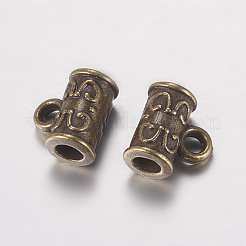 合金チューブベイル  ループベイル  カドミウムフリー＆鉛フリー  コラム  ミックスカラー  6.5x7x4mm  穴：1mm  内径：2mm&nbsp;X-PALLOY-E446-04