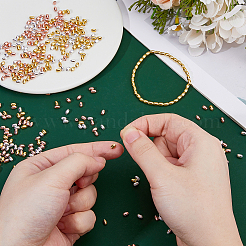 6 нити 3-х цветные гальванические бусины нити&nbsp;EGLA-DC0001-18