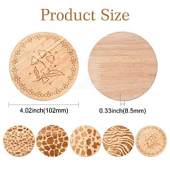 5 шт. 5-х цветная деревянная подставка&nbsp;AJEW-CJ0001-67