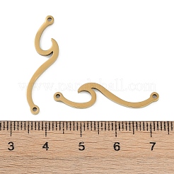 Подвески-шармы из нержавеющей стали 304 в форме волны STAS-L279-022G