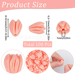 100 шт. окрашенные синтетические коралловые бусины CORA-SC0001-03B