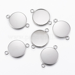 Cabochon-Anschlussfassungen aus Edelstahl 304&nbsp;STAS-E146-19P-14mm