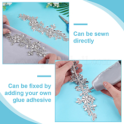 Écussons en tissu avec strass en laiton&nbsp;PATC-WH0031-003S-02