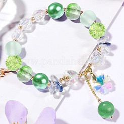 100шт прозрачные матовые стеклянные бусины нити&nbsp;GLAA-CJ0002-04