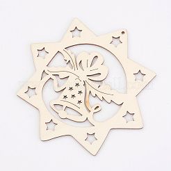 Неокрашенные деревянные подвески&nbsp;LS-WOOD-K005-16