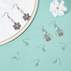 100 шт. латунные французские крючки с катушкой и шариком KK-SC0003-61P